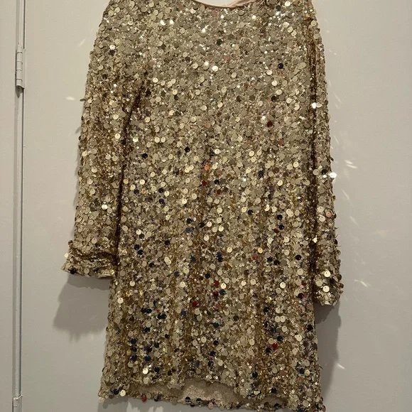 Show Me Your Mumu Madison Sequin Gold Minj Dress - Picture 2 of 5